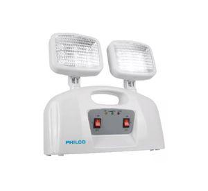 Lámpara de emergencia LED, 2 focos Philco certificado, blanco
