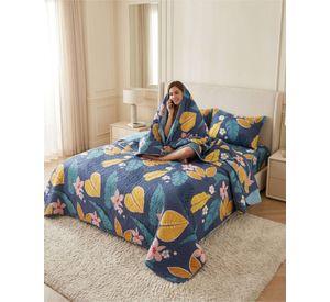 Set De Cama Verano 2 Plazas 5 Piezas Quilt Sábana Fundas m3