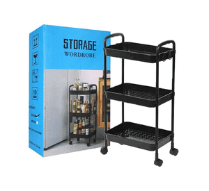 Carrito Organizador Multifuncional 3 Niveles Con Ruedas