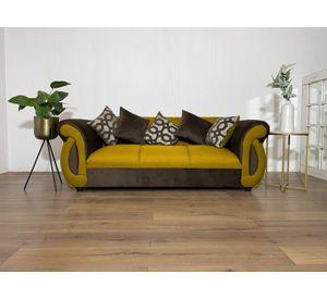 Sofá New Dominga Amarillo 3 Cuerpos