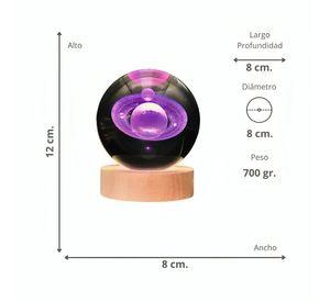 Lampara Bola De Cristal LED RGB Colores Saturno