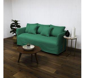 Sofá Dua Chenille Verde 3C