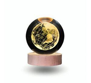 Lampara Bola De Cristal LED RGB Colores Mundo
