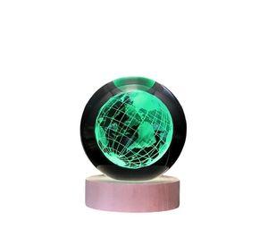 Lampara Bola De Cristal LED RGB Colores Mundo