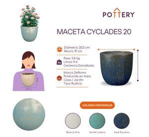 Maceta Cyclades 21 Verde Lutecio
