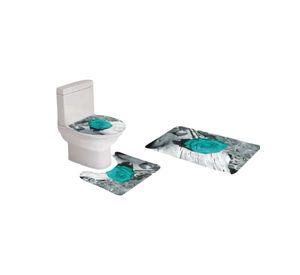 Juego 5 piezas con Cortina de baño de Tela Poliéster y Forro de Ducha de Plástico J-23