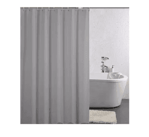 Cortina Ducha Baño 180x180 Plastico Gris Elegante