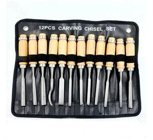 Juego De Cinceles Para Tallar Madera 12 Piezas Carpintería