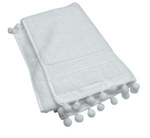 Toalla De Baño Algodon Pompon Toalla Fina Elegante 70x137cm 2