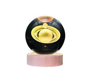 Lampara Bola De Cristal LED RGB Colores Saturno