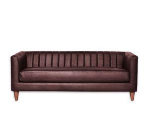 SOFA SORRENTO 3C CUERO KENTUCKY CAFE MORO