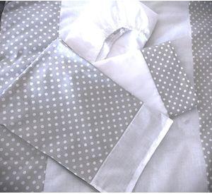 Juego de sabanas mas cobertor niño puntitos blancos