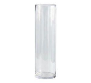 Florero Cilíndrico Transparente Alto Decoración Lujo AJ