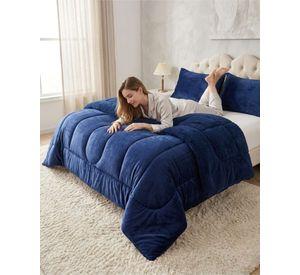 Cubrecama de Plush con Chiporro Diseño Ondas king / Super king azul