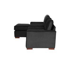SECCIONAL IZQ LIVORNO TELA VELVET NEGRO
