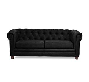SOFA FLORENCIA 3C TELA VELVET NEGRO