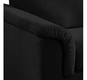 LIVING ANCONA 3-2 TELA  VELVET  NEGRO