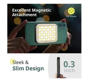 Lampara De Relleno Para Celulares Led Luz Blanca W80 Pinza Video Selfie Led Recargable Msafe Magnéti