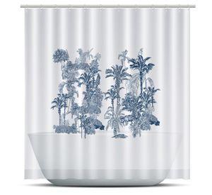 Cortina de Baño Velo Organza Tropical