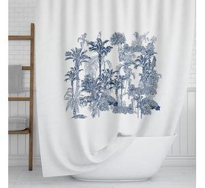 Cortina de Baño Velo Organza Tropical