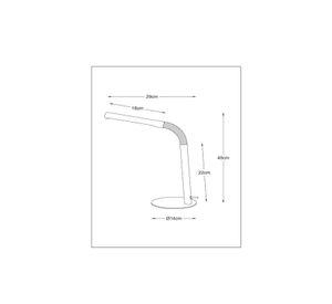 LAMPARA DE MESA LED GILLY NEGRO 5W 2700K