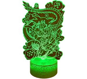 Lámpara ilusión 3D Goku y Shenlong 7 Colores Led