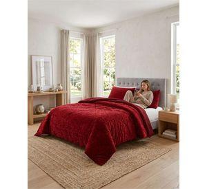 "Plumón Chiporro 2 plazas con Relieve "El favorito para tu invierno" rojo
