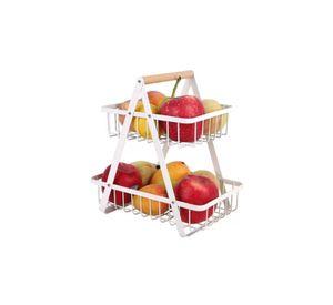 Frutera Panera Rack Organizador Metal 2 Niveles Rectangular