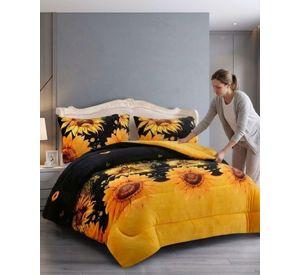 Juego de Cama Cubrecama Con Sherpa Quilting Premium 2 Plazas 10