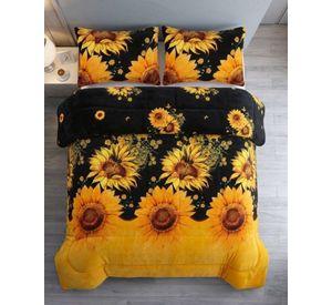 Juego de Cama Cubrecama Con Sherpa Quilting Premium 2 Plazas 10