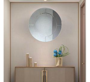 Espejo Pared Redondo Elegante Borde Espejo Decorativo Jhn
