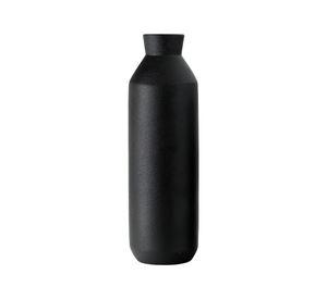 Florero Decorativo Jarrón Cerámica Alto Mesa Negro Jhn