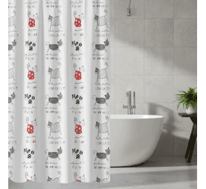 Cortina de Baño Estampada de gatos