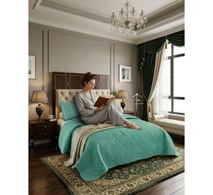 Quilt de Verano Transpirable, Ligero y Elegante king verde