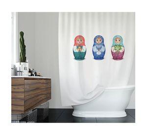 Cortina de Baño Muñecas Rusas