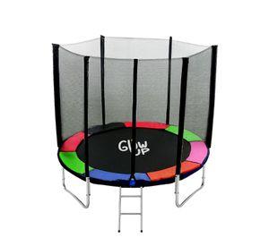 Cama Elástica 6ft 183mt soporta 160kg Malla Glowup Escalera
