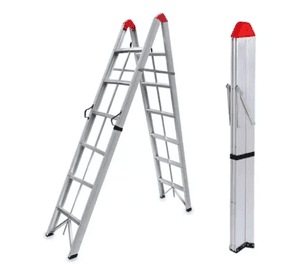 Escalera Plegable Aluminio 6 Escalones Tipo Tijera 150kg