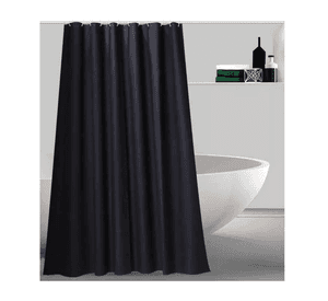 Cortina Plástica Baño Negra 180x180