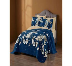 CUBRECAMA CON DISEÑOS  KING 250 X 270 CM + 2 ALMOHADAS P03