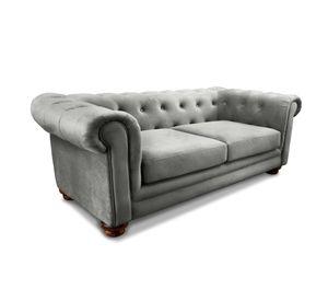 SOFA FLORENCIA 3C TELA VELVET GRIS