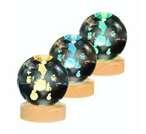 Lampara Bola De Cristal LED RGB Colores Astronauta