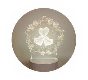 Lámpara LED De Mesa 3D USB Luz I Love You