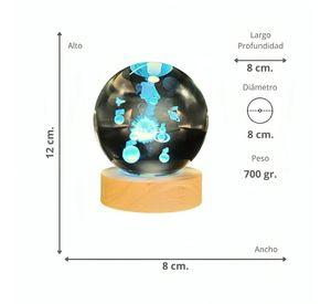 Lampara Bola De Cristal LED RGB Colores Astronauta