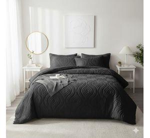 CUBRECAMA KING TEXTURIZADO AL RELIEVE 3D SEMI ACOLCHADO TFI