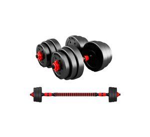 Set Mancuernas Ajustable 20 Kg - Barra Armable Extensión Boost Fitness