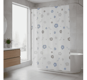 Cortina de Baño de Peva con Estampado de Flores