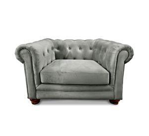 SOFA FLORENCIA 1C TELA VELVET GRIS