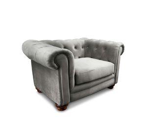 SOFA FLORENCIA 1C TELA VELVET GRIS
