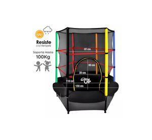 Cama elástica Glowup 1.40 m malla seguridad superior