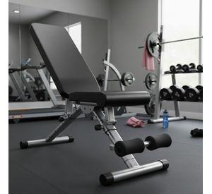BANCA ABDOMINAL PROFESIONAL MULTIPOSICION, RECLINABLE E INCLINABLE SPORTIME